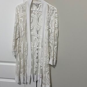 Plus Size long sheer cardigan